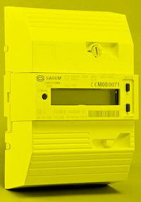 Compteur électrique jaune