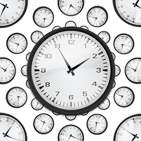 Nuée d'horloges